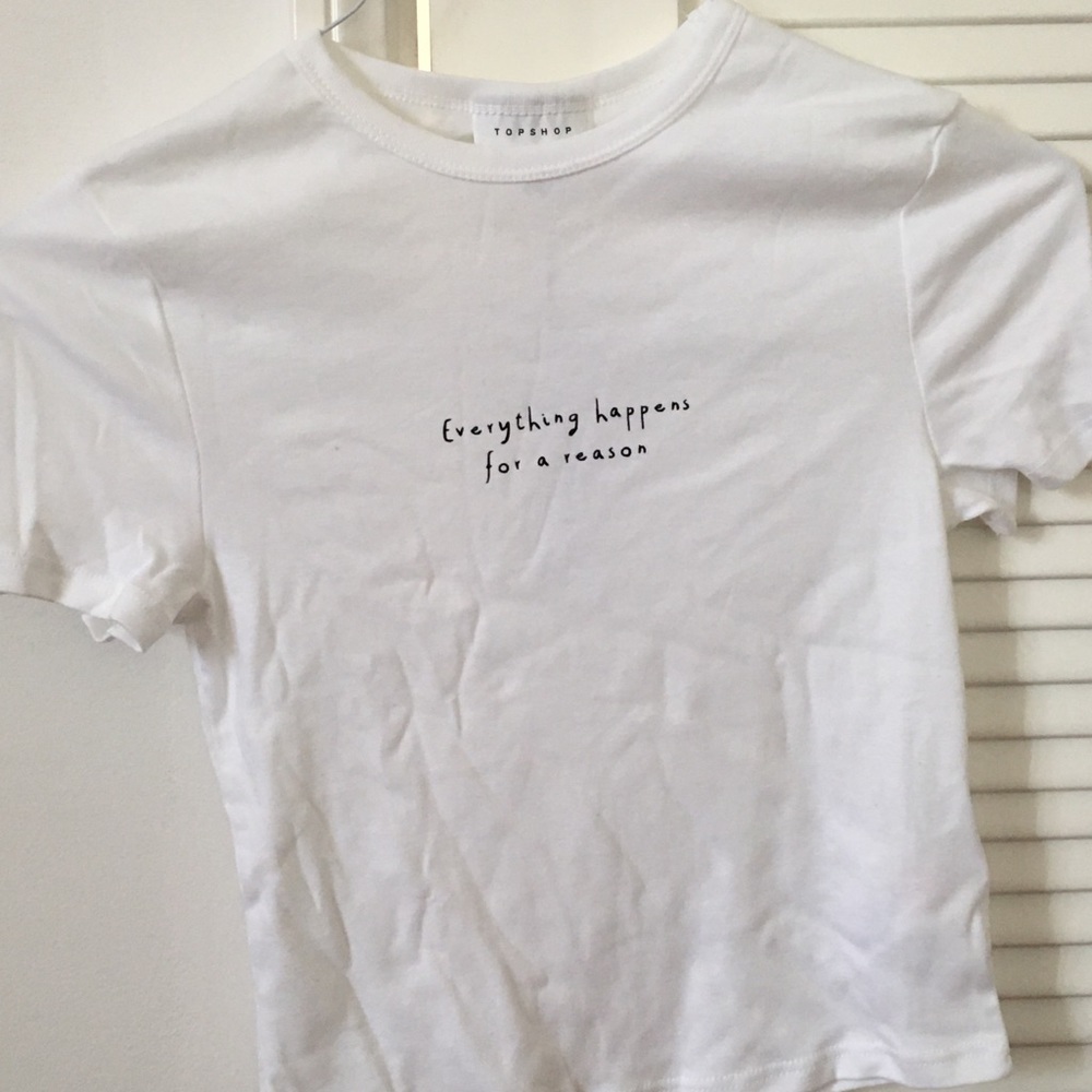 Top shop baby white tee, size small